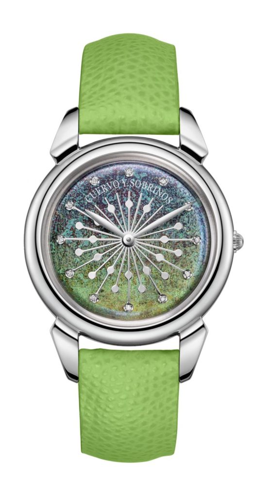 La montre que nous avons créée pour Cuervo y Sobrinos est dans le top ten des meilleures montres à cadran vert.