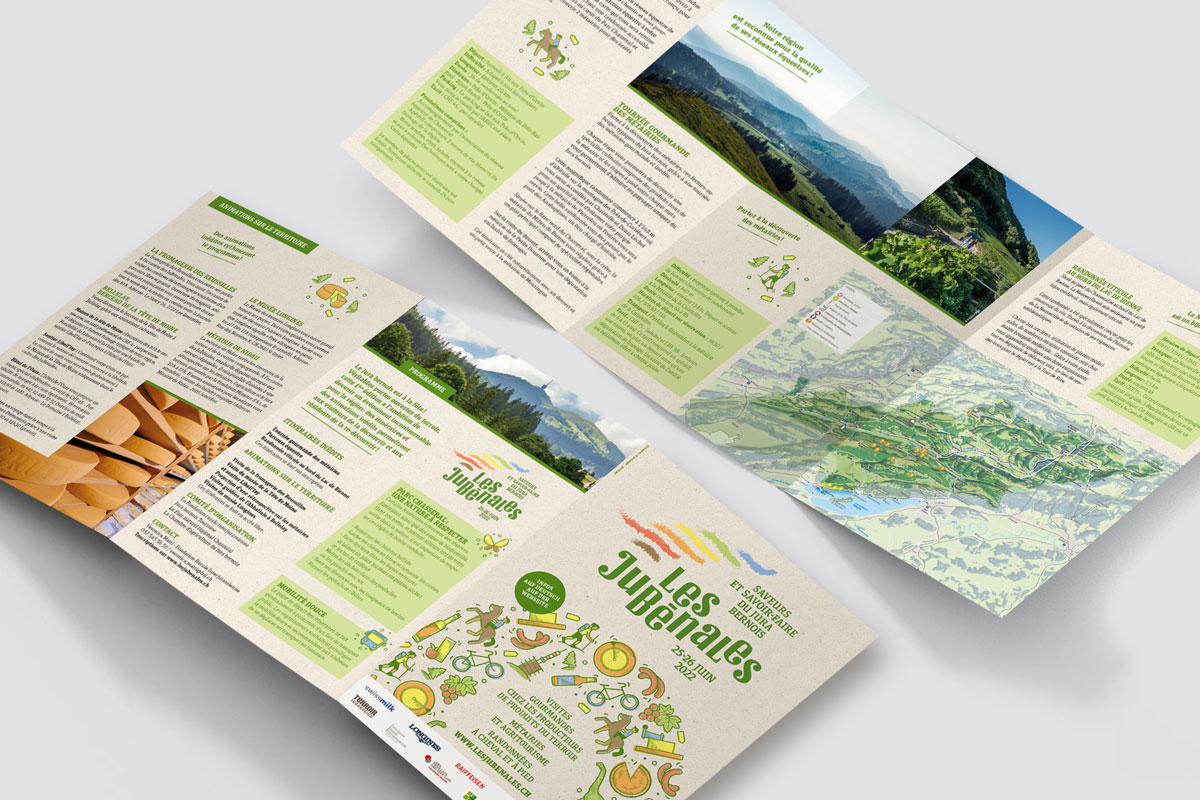 Jubenales. Jura bernois. Design: Annick & Yannick. Brochure.