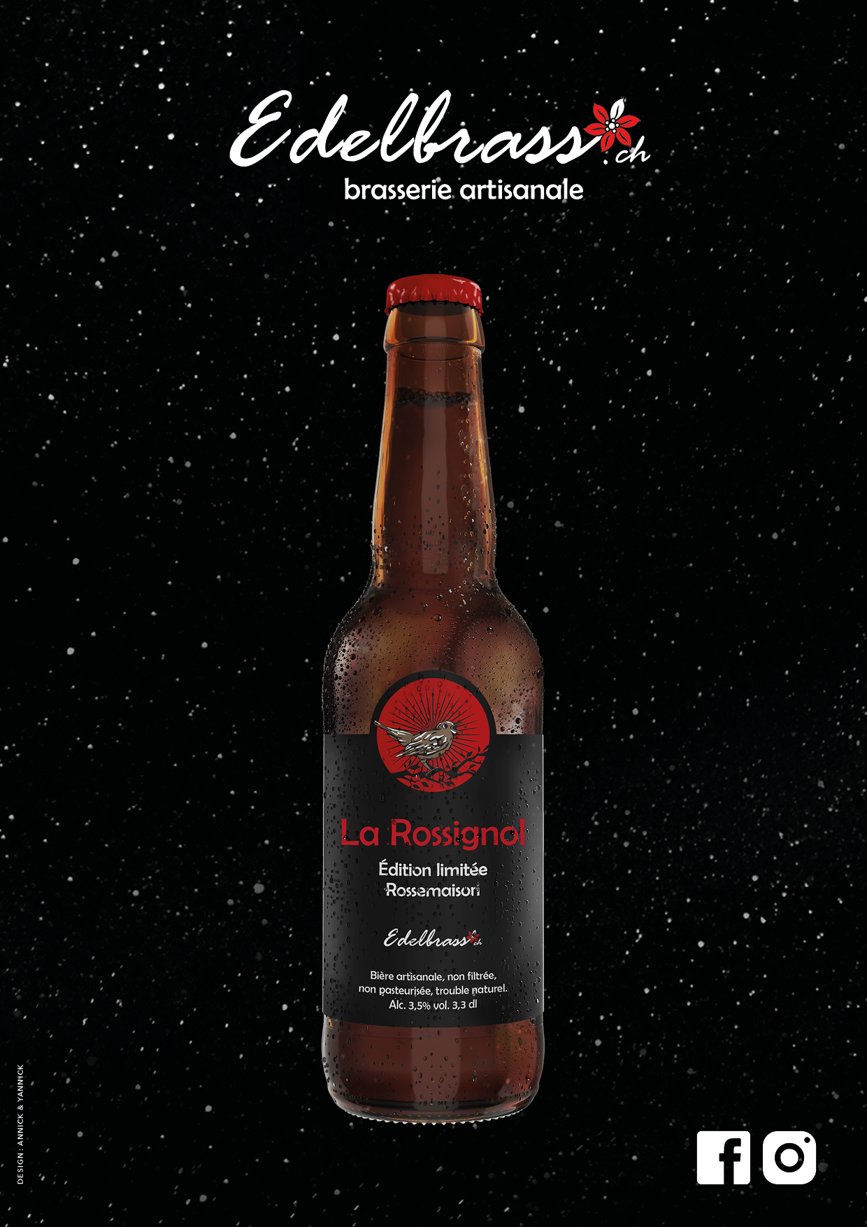 Edelbrass Rossemaison. La Rossignol. Bière Terroir Juraregion.