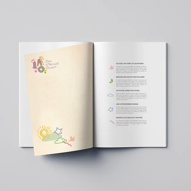 LAO Courchapoix, Jura Suisse. Design de mise en pages. Annick & Yannick Designers.