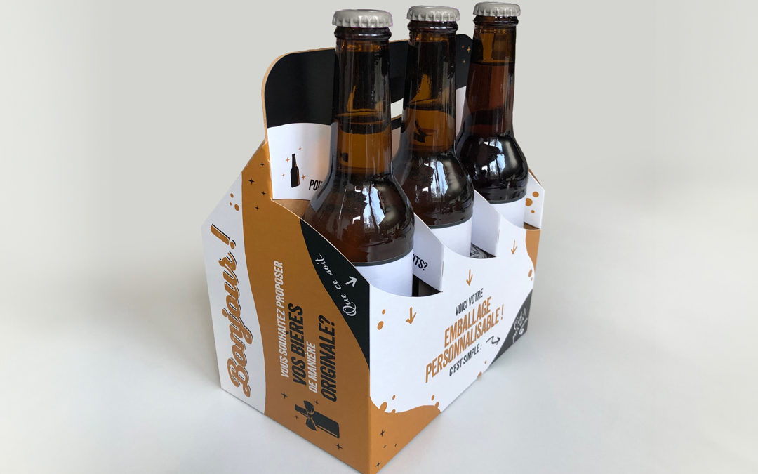 Habillage graphique d’un pack de bières